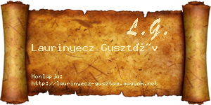 Laurinyecz Gusztáv névjegykártya